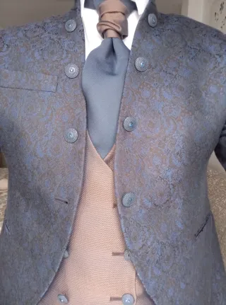 Traje Novio Miguel Peris Azul/Marrón