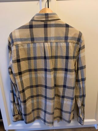 Camisa Springfield cuadros beige y azul