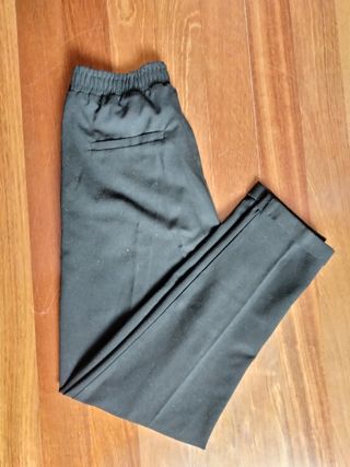 Pantalón traje elástico negro