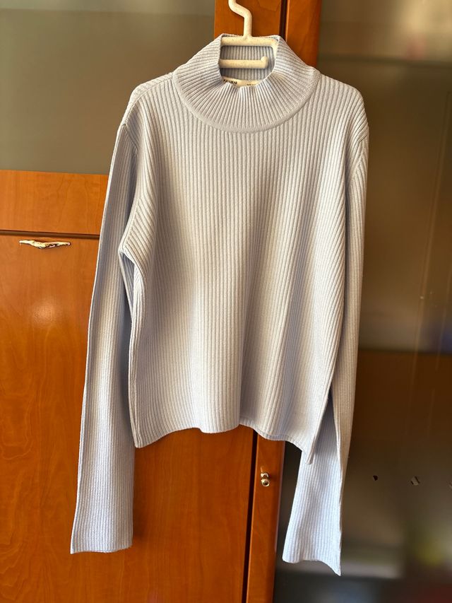 Jersey Pull&Bear cuello alto azul Talla S