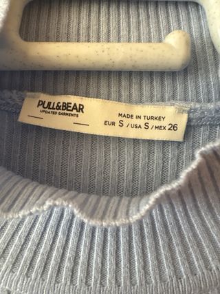 Jersey Pull&Bear cuello alto azul Talla S