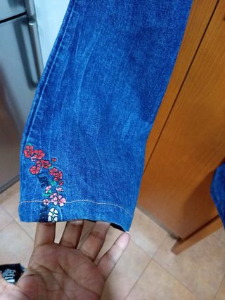 Pantalón vaquero Desigual bordado