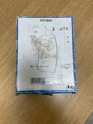 PASTILLAS DE FRENO RENAULT EJE TRASERO MARCA NECTO