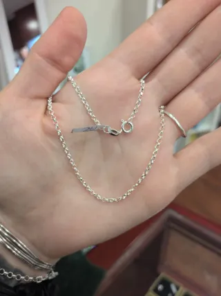 Cadena Rolo 45 cm Plata