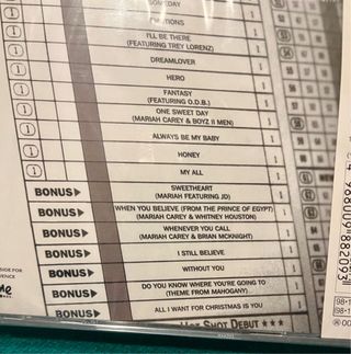 Mariah Carey The Ones CD Japan Obi SRCS 8820