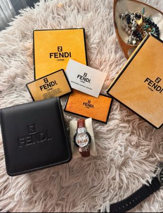 Orologio Fendi Donna Pelle Marrone Argento