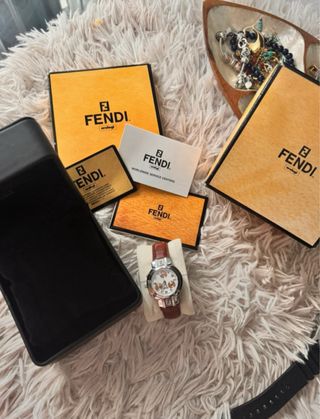 Orologio Fendi Donna Pelle Marrone Argento