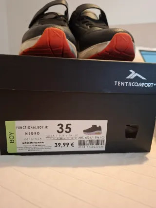 Zapatillas Tenth niño negras y rojas