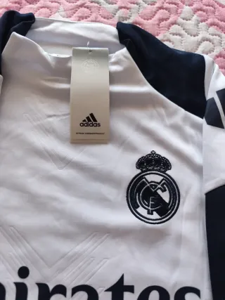 Sudadera R. Madrid Adidas Blanca y Azul y Naranja 