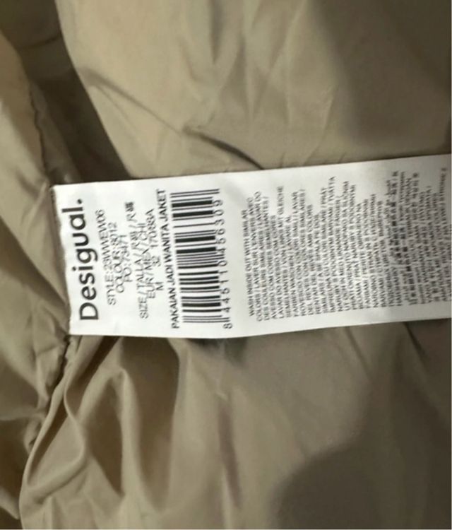 Abrigo Desigual Dorado/Plateado