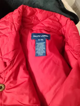 Chaqueta Ralph Lauren acolchada roja T.16