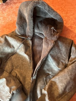Chaqueta Zara Bomber Reversible Gris