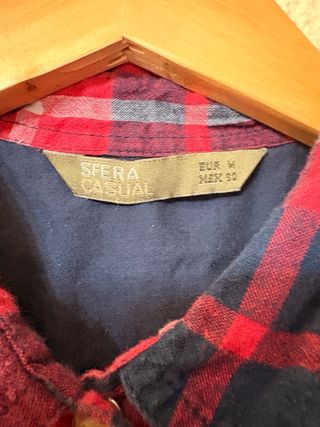 Camisa cuadros azul y roja