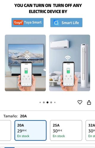 Interruptor Inteligente WiFi Tuya 20A