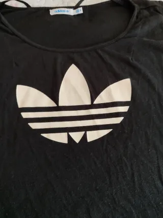 Camiseta Adidas Negra Logo Trefoil