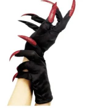 Guantes Halloween Garras Rojas