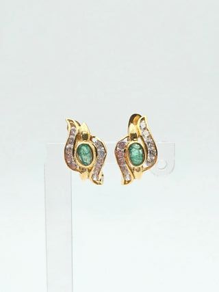 Pendientes Oro 18K, Diseño central, 2,54gr, 1,6cm