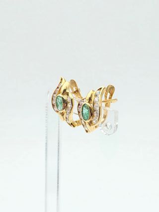 Pendientes Oro 18K, Diseño central, 2,54gr, 1,6cm