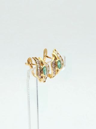 Pendientes Oro 18K, Diseño central, 2,54gr, 1,6cm