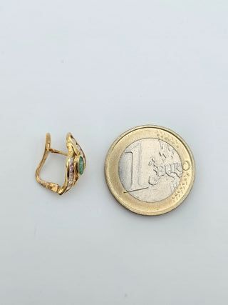 Pendientes Oro 18K, Diseño central, 2,54gr, 1,6cm