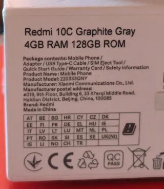 Xiaomi Redmi 10C Gris 128GB