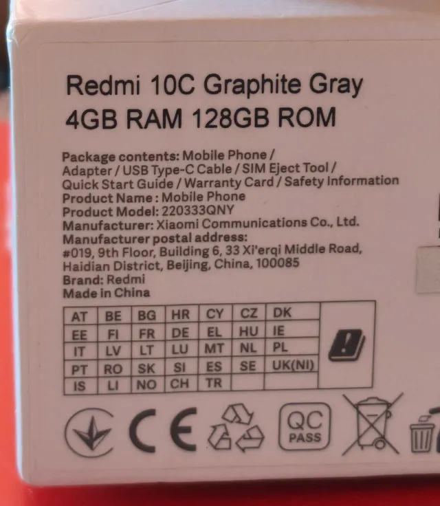 Xiaomi Redmi 10C Gris 128GB