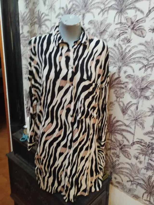 Vestido estampado cebra