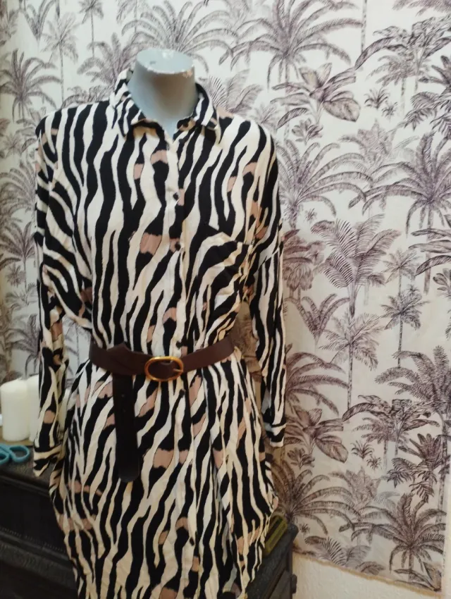 Vestido estampado cebra