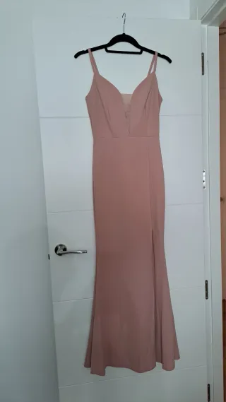 Vestido fiesta largo rosa invitada boda