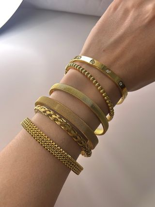 Pulseras Rígidas Acero 