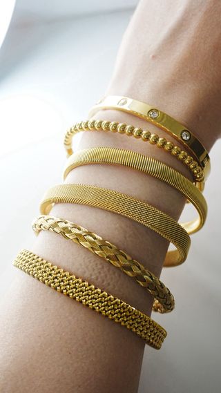  Pulseras Rígidas Acero 