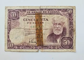 50 Pesetas 1951 Banco de España Billete