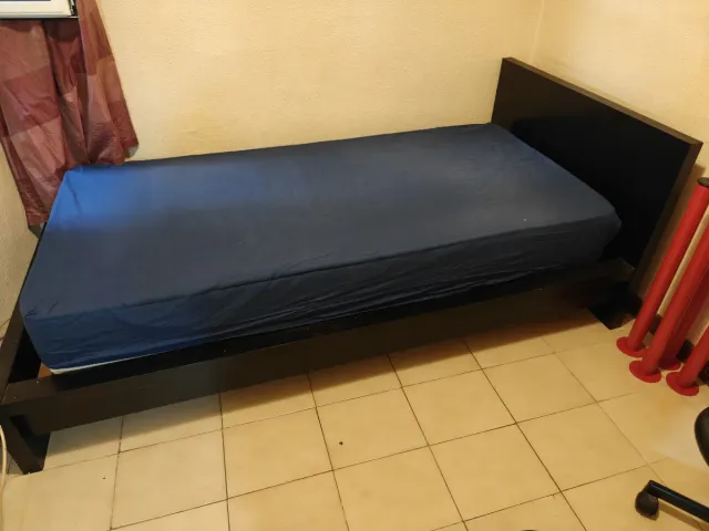 Cama Malm Negra 90cm