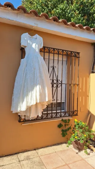 Traje de Novia con Velo de chantilly