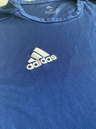 Camiseta Adidas Deportiva Azul / Blanca talla M