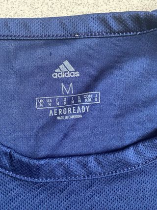 Camiseta Adidas Deportiva Azul / Blanca talla M