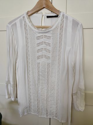 Blusa Sfera Encaje Mujer Talla L