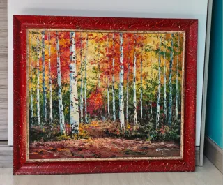 Cuadro de bosque en otoño 