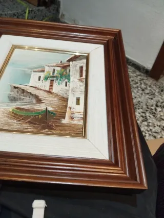 Cuadro al óleo paisaje marino