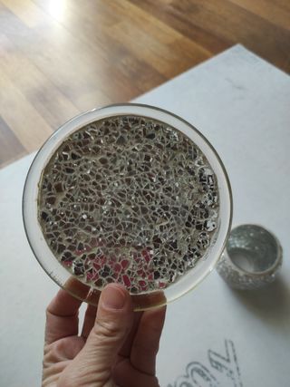 Conjunto Portavelas Mosaico Cristal