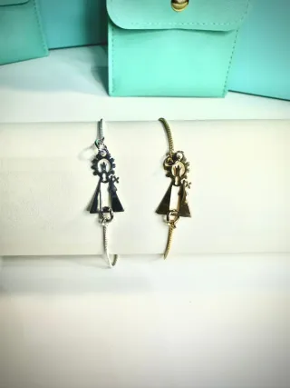 Conjunto Cadena+Pulsera Plata de Ley  Mare de Deu