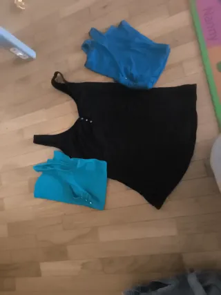 Pack 3 Camisetas Negro y Azul