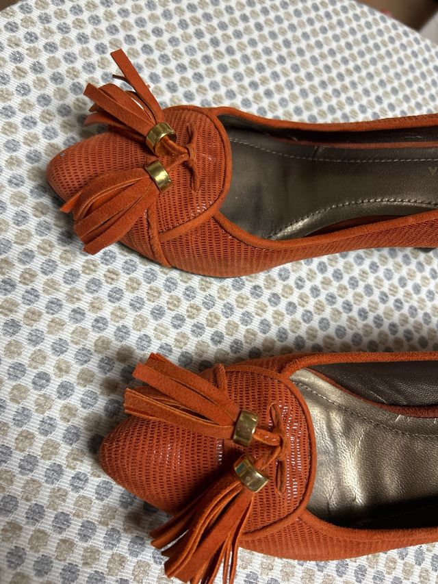 Zapatos Daniela Naranja con Tiras