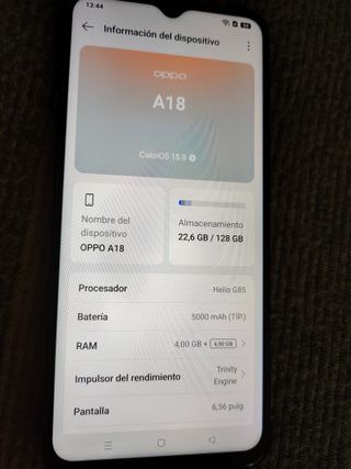 Oppo A18 - 4 GB/128 GB - Android 15