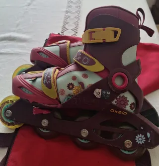 Patines niña morados y menta