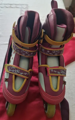 Patines niña morados y menta