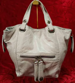 Bolso Gerard Darel Beige/Gris Piel