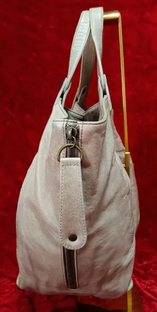 Bolso Gerard Darel Beige/Gris Piel