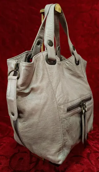 Bolso Gerard Darel Beige/Gris Piel