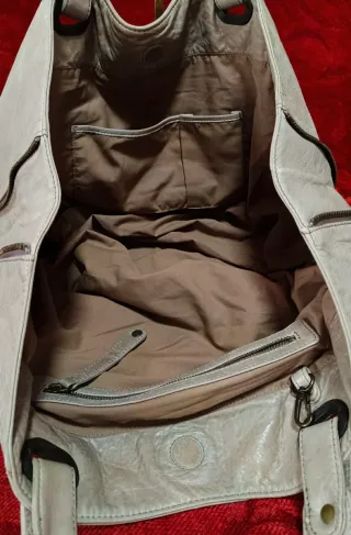 Bolso Gerard Darel Beige/Gris Piel
